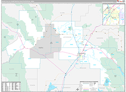 Idaho Falls Metro Area Wall Map Premium Style 2026